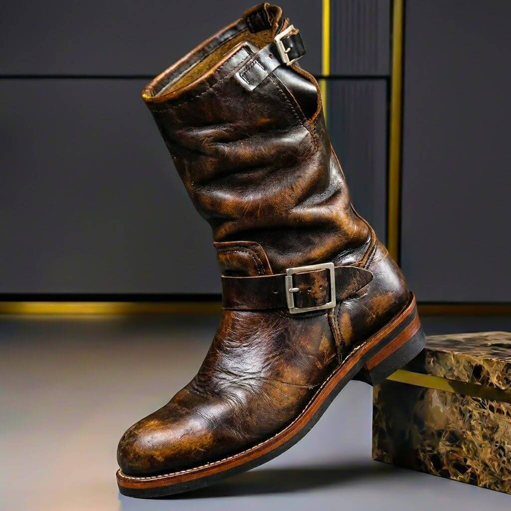 Quade - Bottines en Cuir Vintage