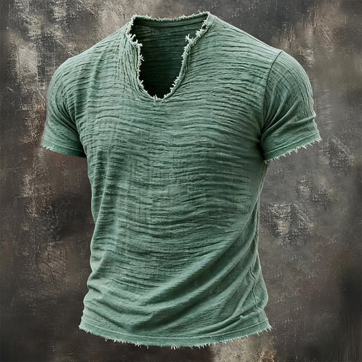Pavel - T-shirt Vintage À Col en V