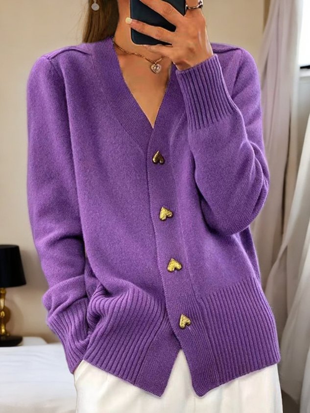 Lyddia - Cardigan Avec Bouton en Forme De Cœur
