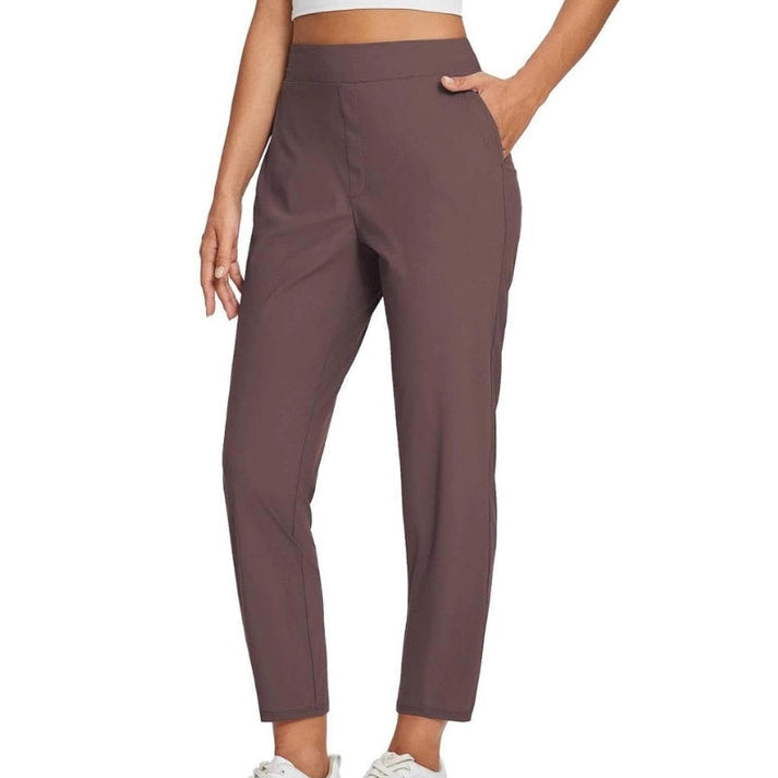 Zaryn - Pantalon Stretch Taille Haute Avec Poche