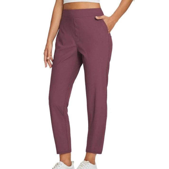 Zaryn - Pantalon Stretch Taille Haute Avec Poche