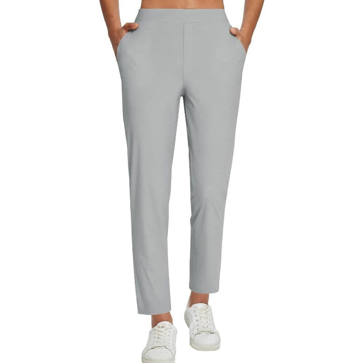 Zaryn - Pantalon Stretch Taille Haute Avec Poche