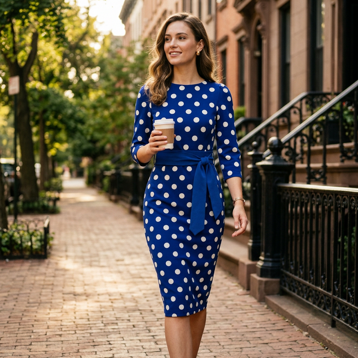 Konila - Robe Rétro élégante à Pois