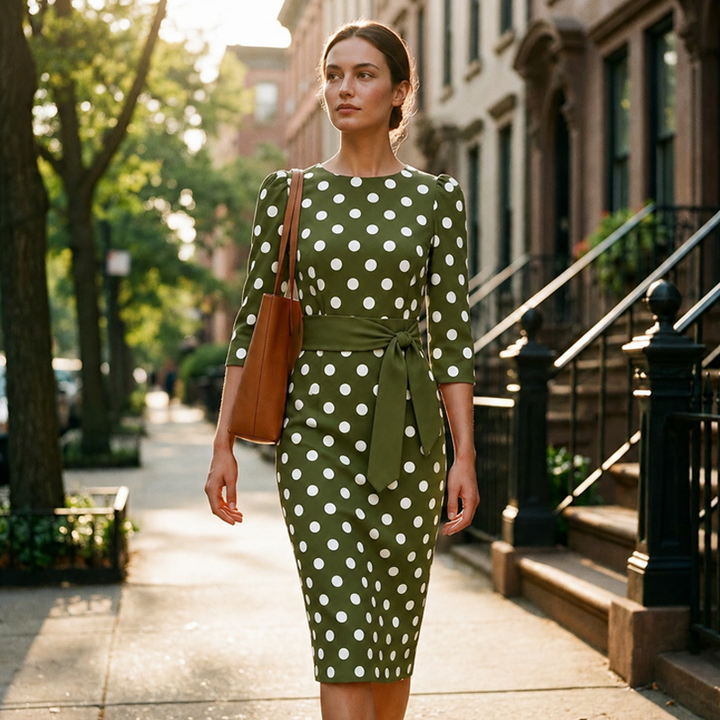 Konila - Robe Rétro élégante à Pois