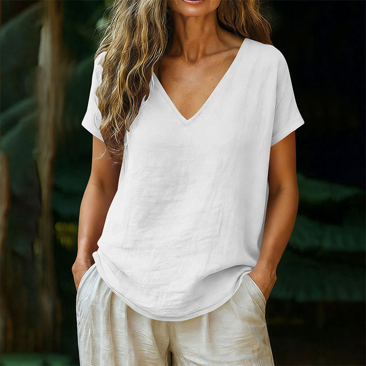 Norrah - T Chemise à col en V