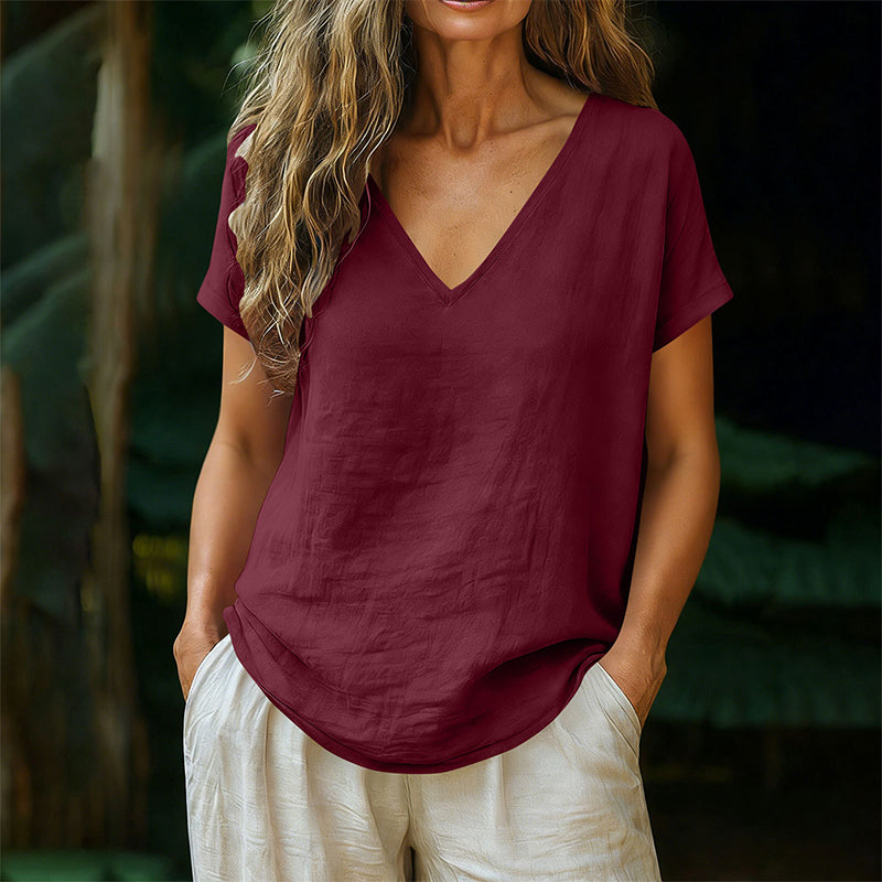 Norrah - T Chemise à col en V