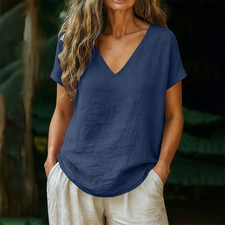 Norrah - T Chemise à col en V