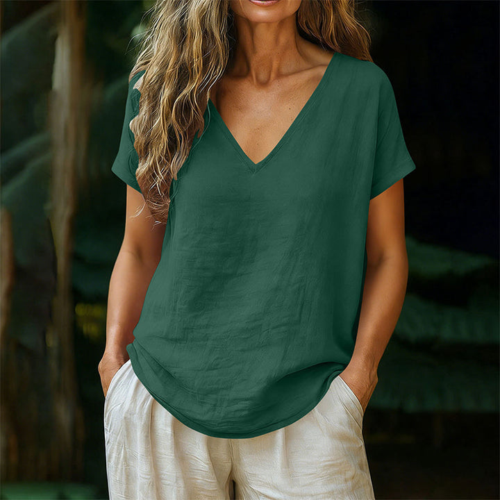 Norrah - T Chemise à col en V