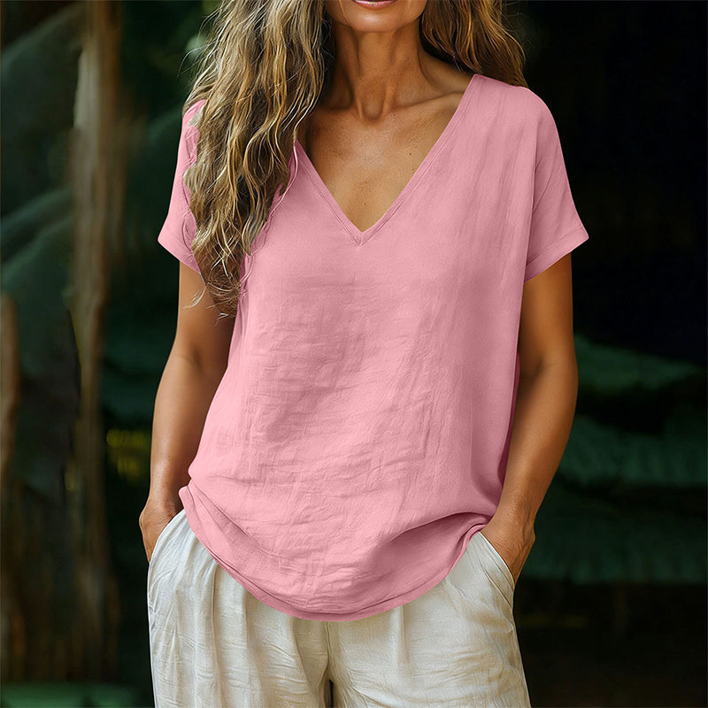 Norrah - T Chemise à col en V