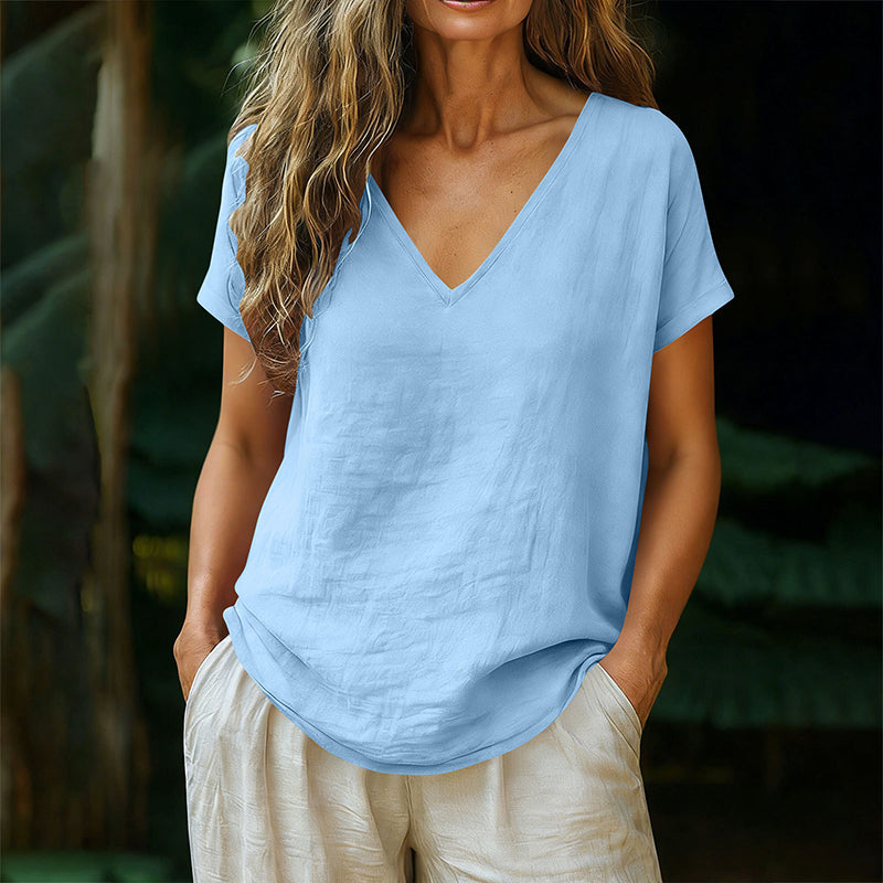 Norrah - T Chemise à col en V