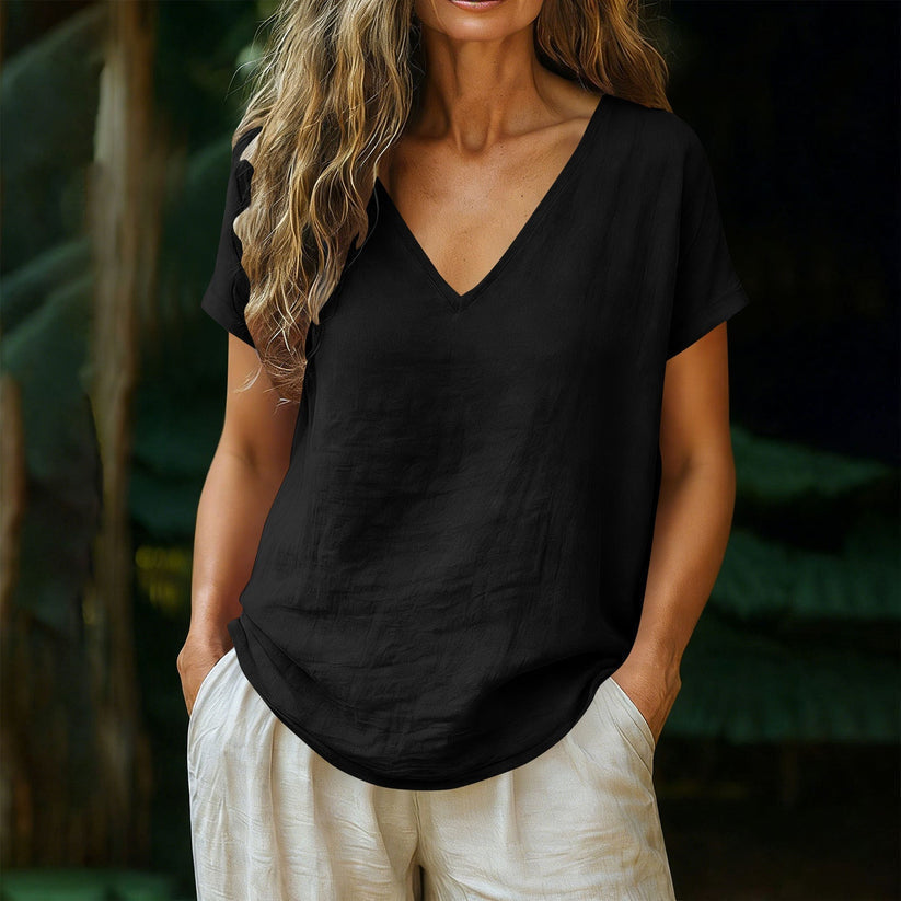 Norrah - T Chemise à col en V