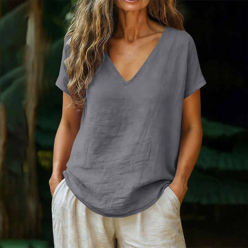 Norrah - T Chemise à col en V