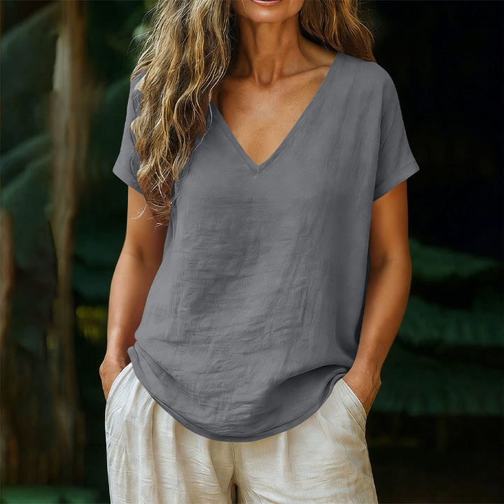 Norrah - T Chemise à col en V