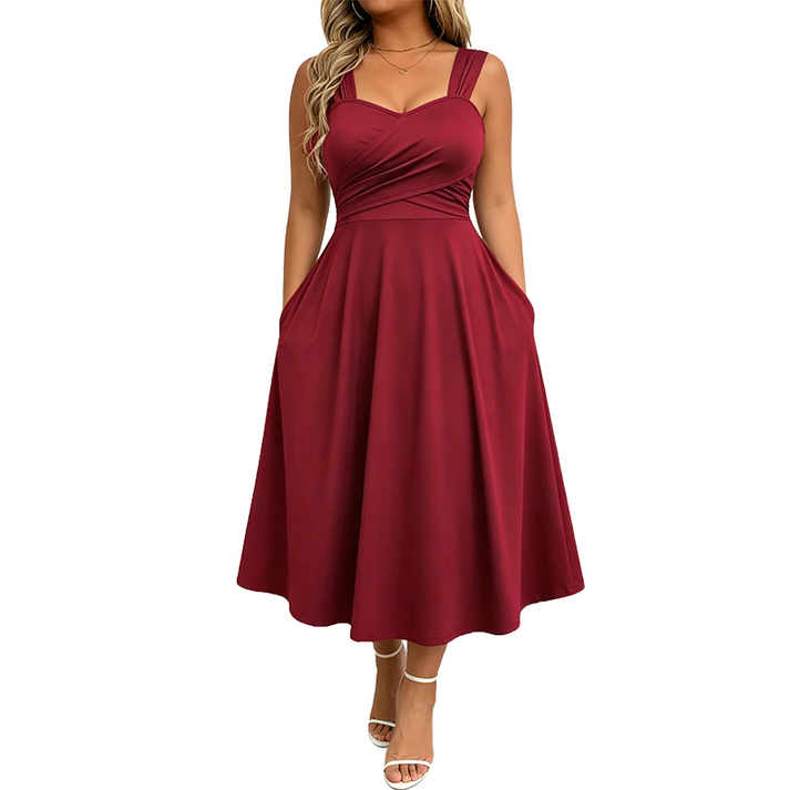 Katjaa - Robe Sans Manches Élégante Avec Poches