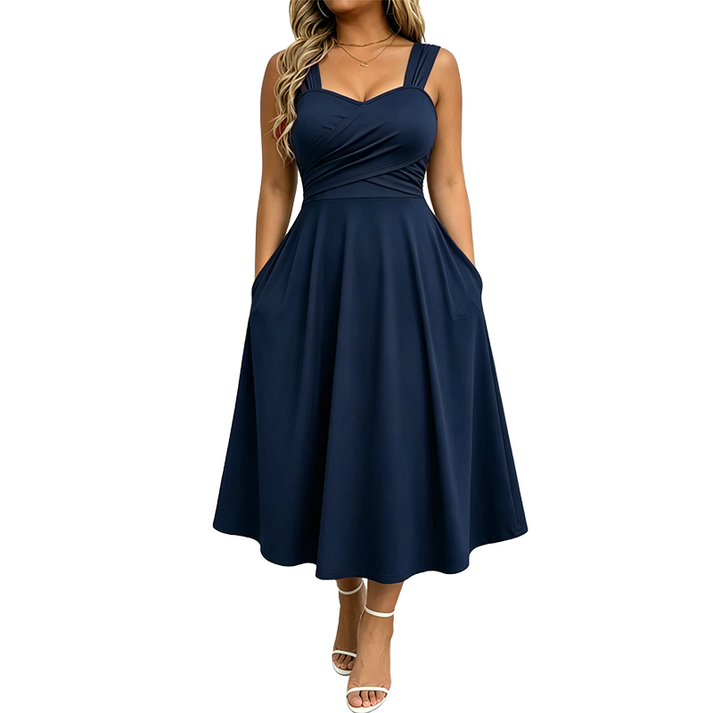 Katjaa - Robe Sans Manches Élégante Avec Poches