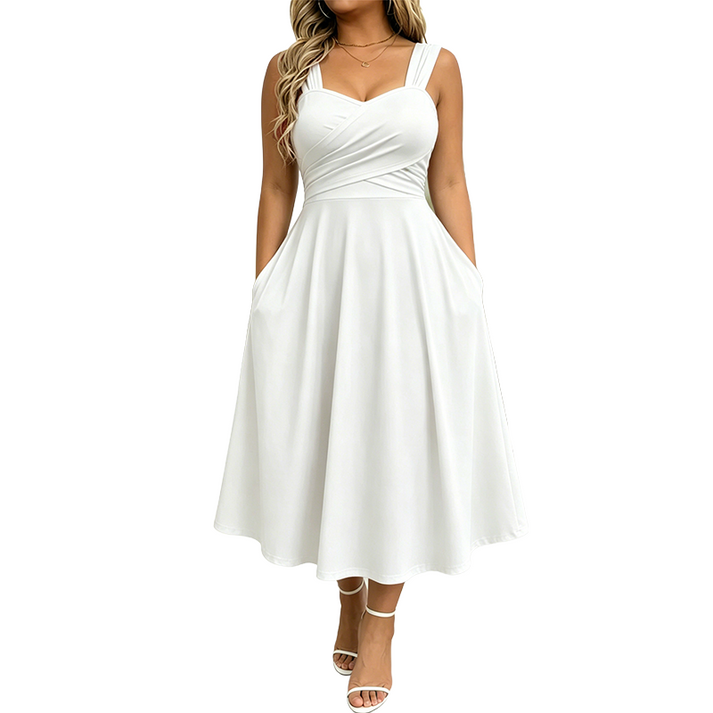 Katjaa - Robe Sans Manches Élégante Avec Poches