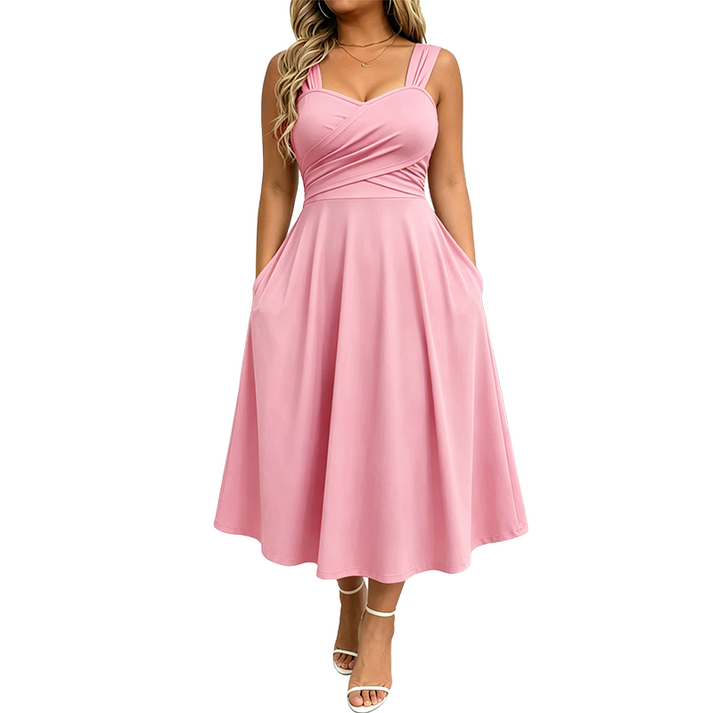 Katjaa - Robe Sans Manches Élégante Avec Poches