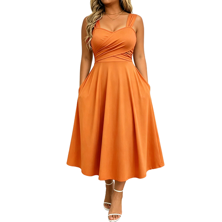 Katjaa - Robe Sans Manches Élégante Avec Poches