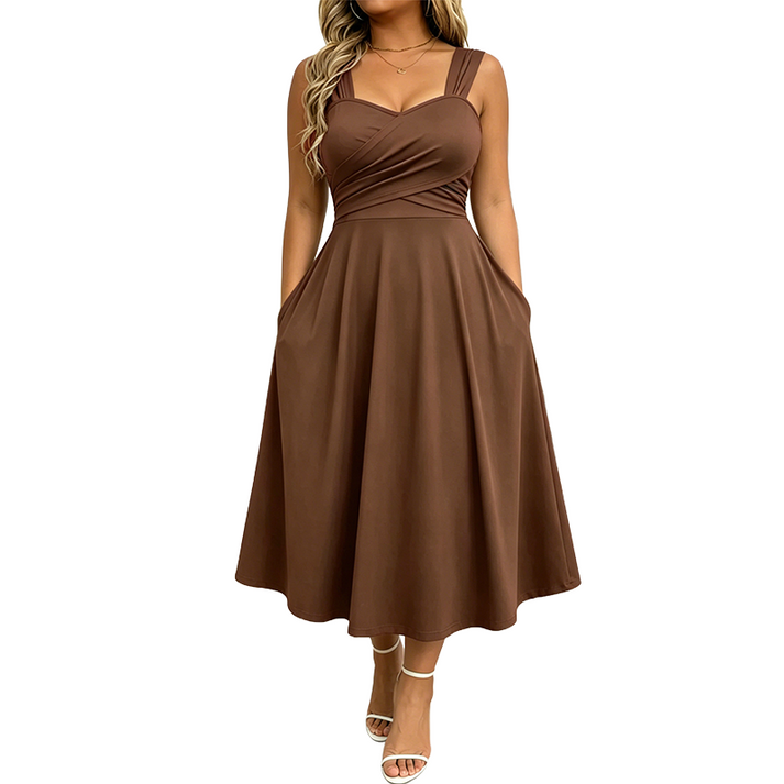 Katjaa - Robe Sans Manches Élégante Avec Poches