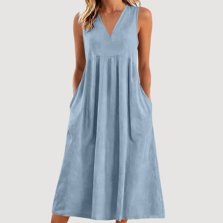 Milanie - Robe Midi Sans Manches