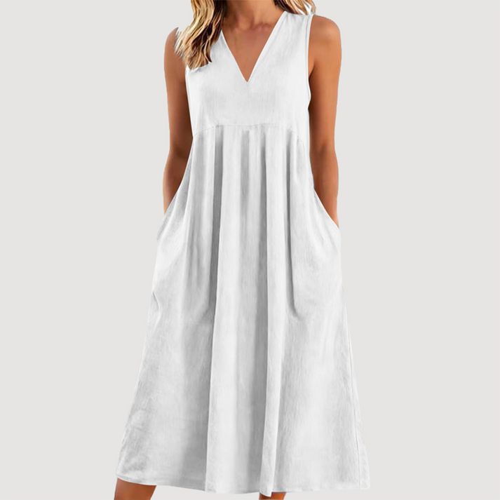 Milanie - Robe Midi Sans Manches