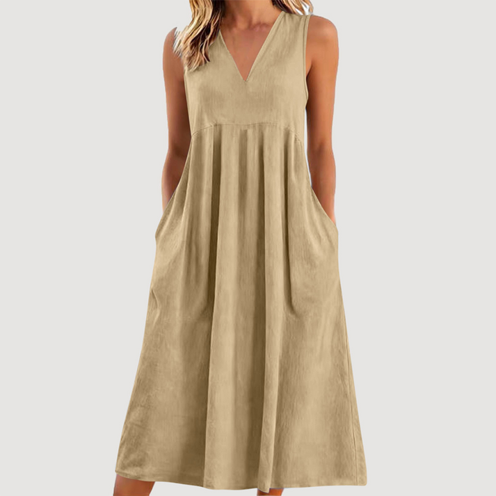 Milanie - Robe Midi Sans Manches