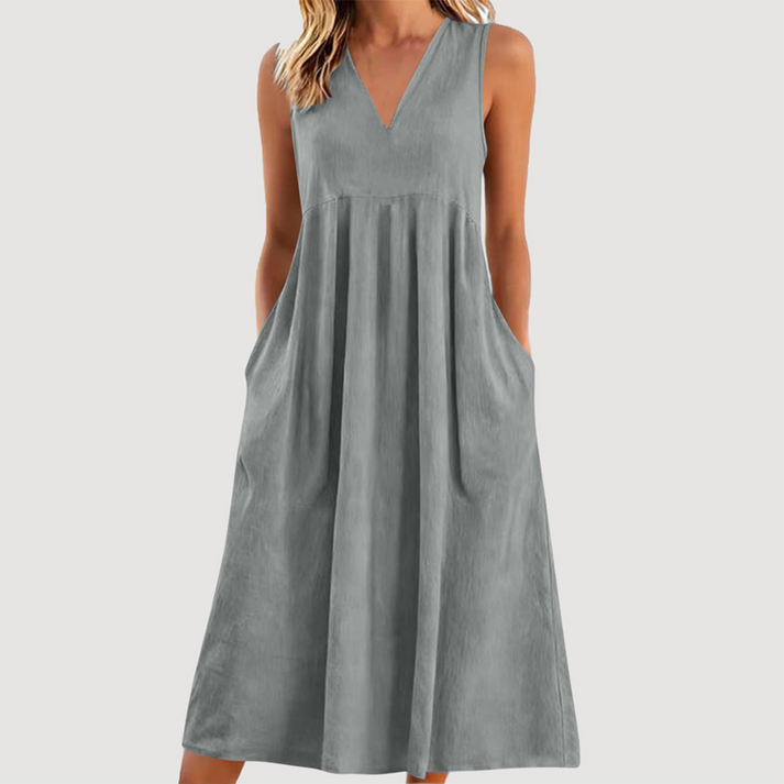 Milanie - Robe Midi Sans Manches