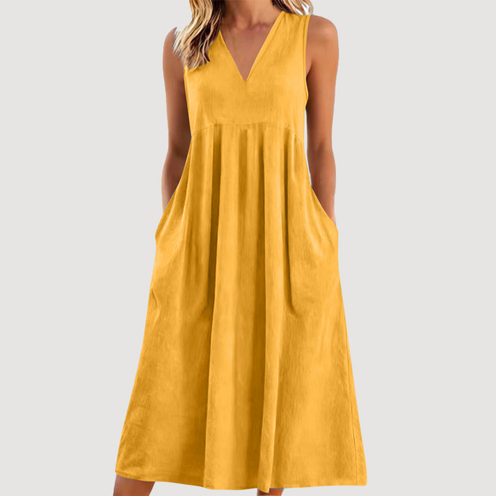Milanie - Robe Midi Sans Manches