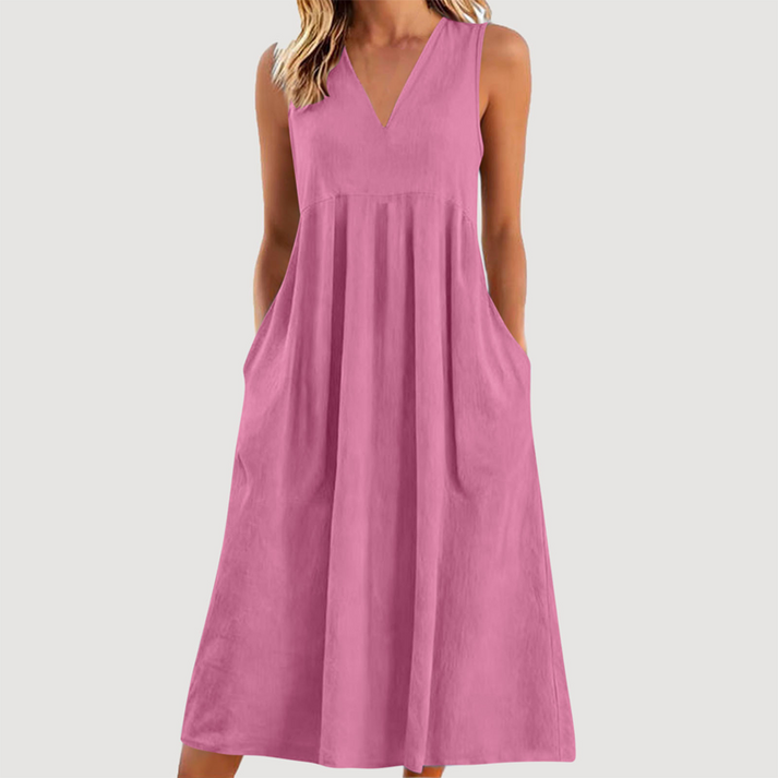 Milanie - Robe Midi Sans Manches
