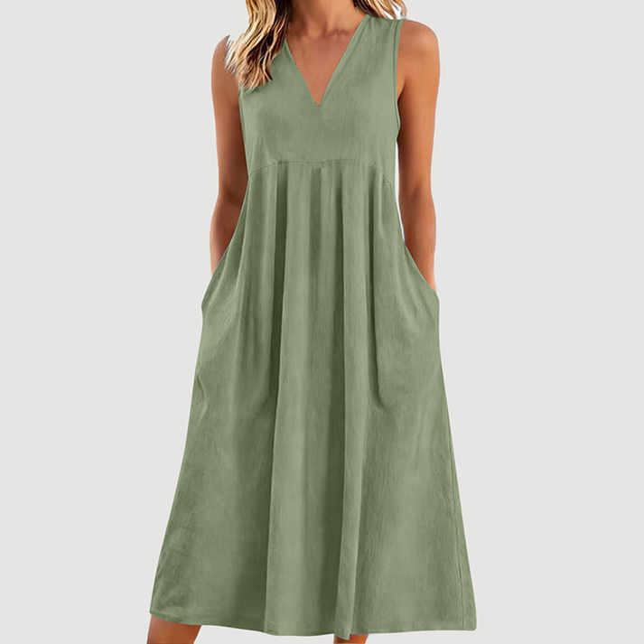 Milanie - Robe Midi Sans Manches