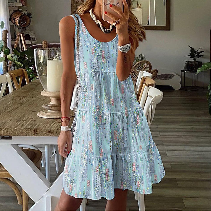 Jada - Robe MIDI Sans Manches À Col Rond