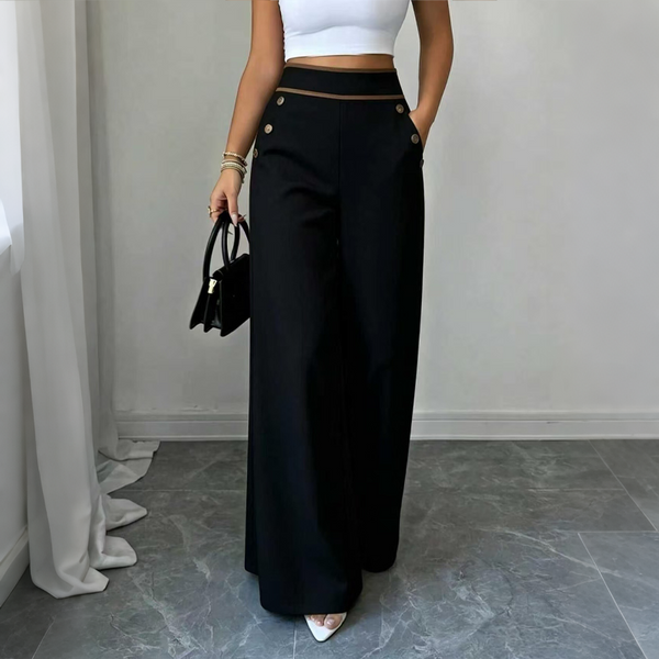 Carline - Pantalon Taille Haute À Jambes Larges
