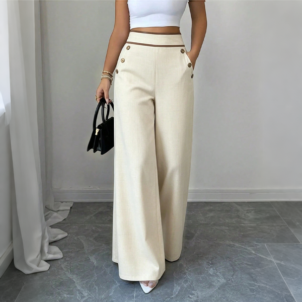 Carline - Pantalon Taille Haute À Jambes Larges