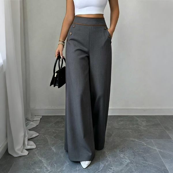 Carline - Pantalon Taille Haute À Jambes Larges