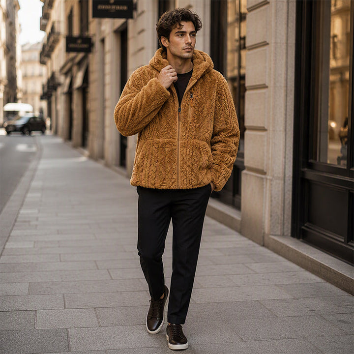 Quinten - Veste Polaire À Capuche Avec Fermeture Éclair Sur Le Devant