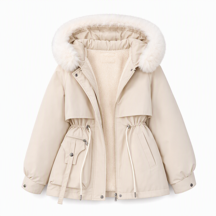 Wenqing - Veste d'hiver à Capuche en Fausse Fourrure