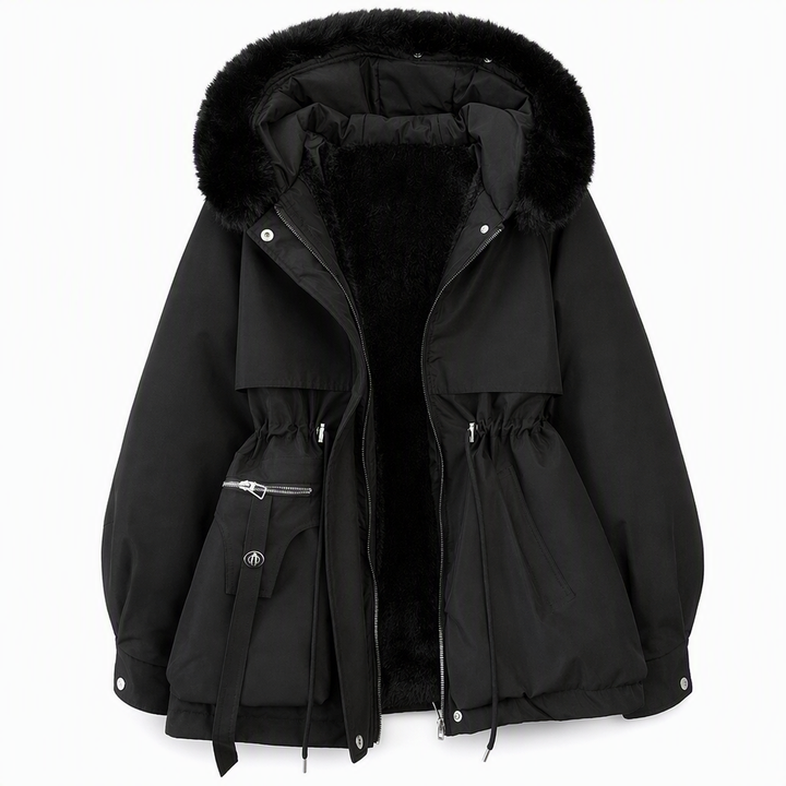 Wenqing - Veste d'hiver à Capuche en Fausse Fourrure