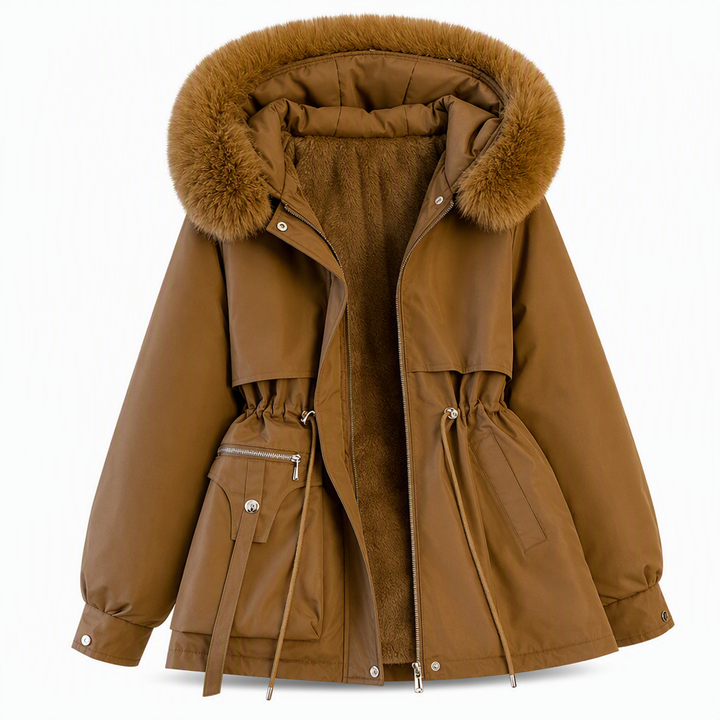 Wenqing - Veste d'hiver à Capuche en Fausse Fourrure