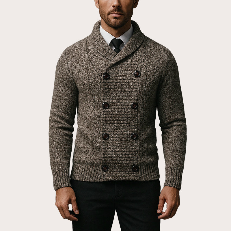 Jibran - Cardigan en Maille À Double Boutonnage
