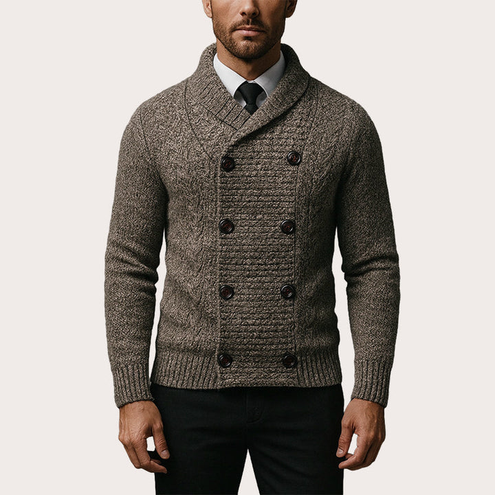 Jibran - Cardigan en Maille À Double Boutonnage