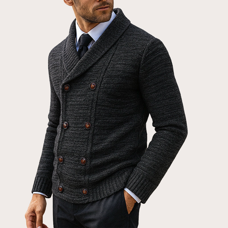 Jibran - Cardigan en Maille À Double Boutonnage