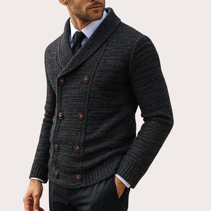 Jibran - Cardigan en Maille À Double Boutonnage
