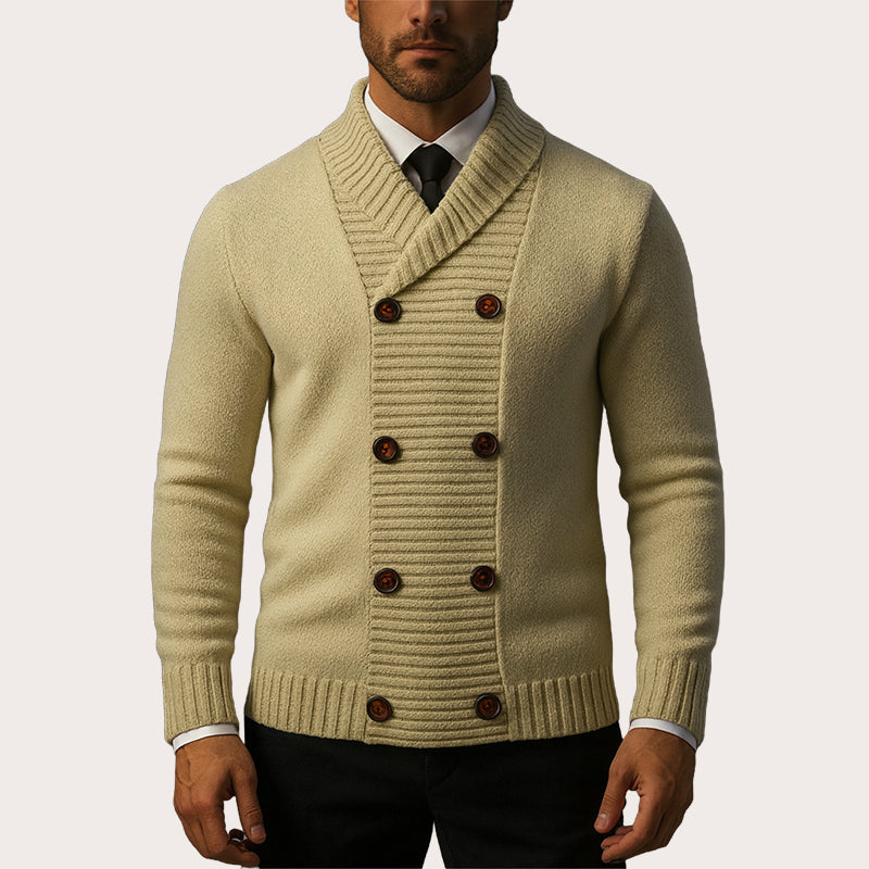 Jibran - Cardigan en Maille À Double Boutonnage