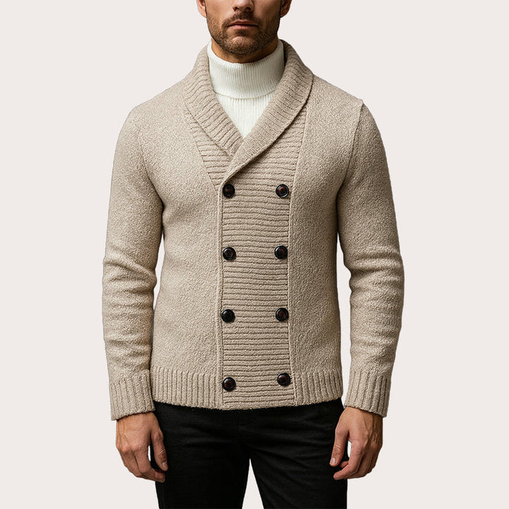 Jibran - Cardigan en Maille À Double Boutonnage