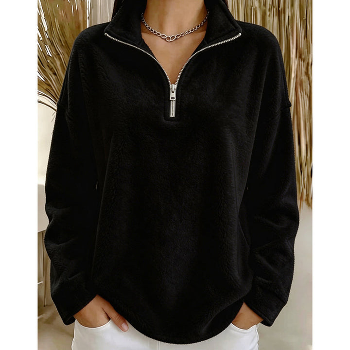 Akino - Pull en Polaire à Demi Zip et Col