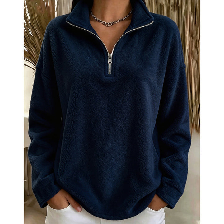 Akino - Pull en Polaire à Demi Zip et Col