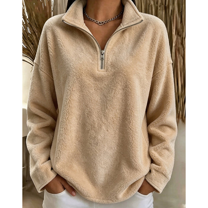 Akino - Pull en Polaire à Demi Zip et Col
