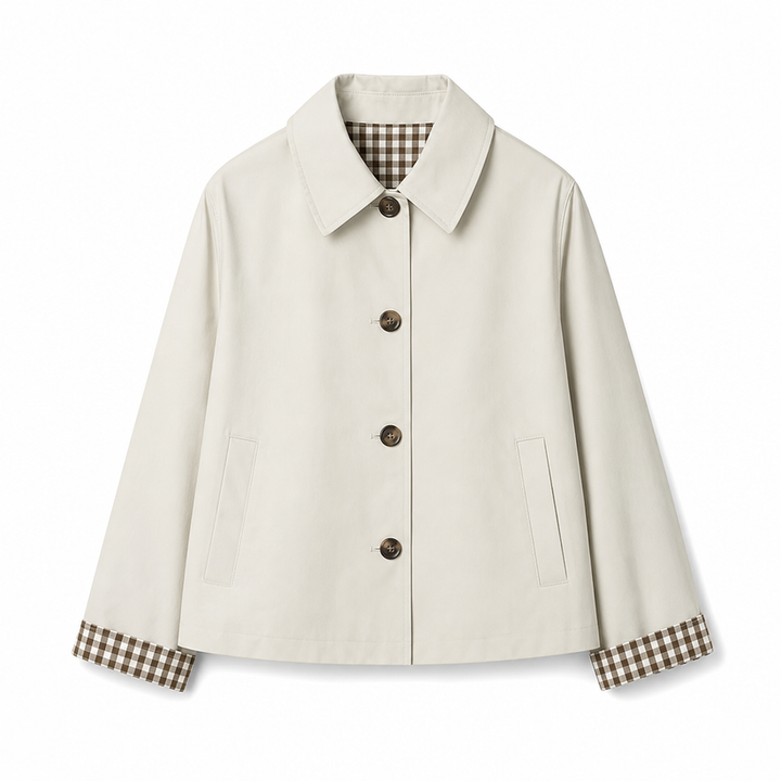 Nebila - Manteau À Simple Boutonnage Et Manches Longues