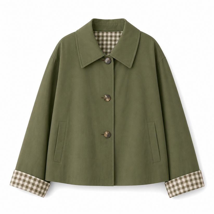 Nebila - Manteau À Simple Boutonnage Et Manches Longues