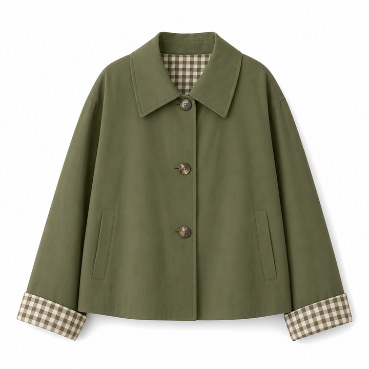 Nebila - Manteau À Simple Boutonnage Et Manches Longues